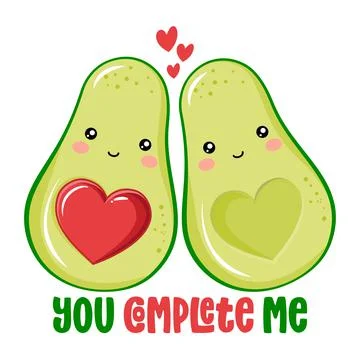 You complete me Stock Illustration