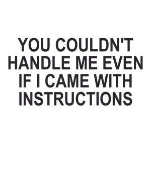 You Couldn't Handle Me Even If I Came With Instructions Stock Illustration