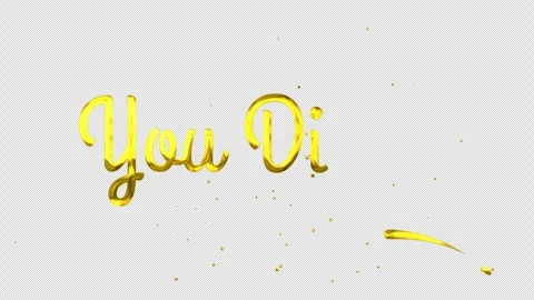 You Did It! Handwriting Animation Classic Gold 4K Transparent Background Stock Footage 339354978