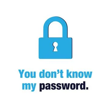 You don't know my password mobile icon pattern, social media Illustrazione stock
