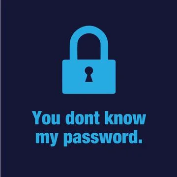 You don't know my password mobile icon pattern, social media Illustrazione stock