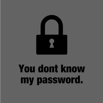 You don't know my password mobile icon pattern, social media Stock Illustration