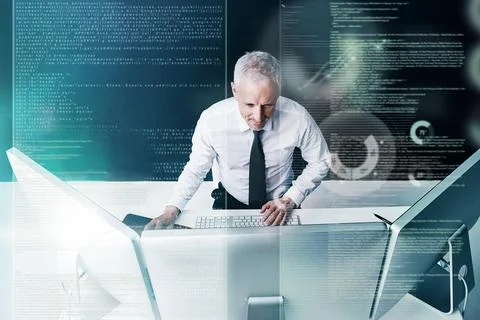 You either embrace technology or get left behind. High angle shot of a Stock Photos