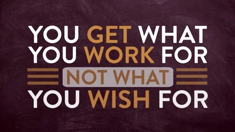You get what you work for not what motivation quotes video Stock Footage 221414574