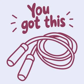 You Got This Hand Drawn Jump Rope Stock Illustration