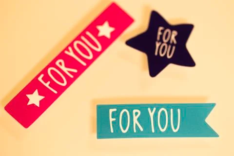 For you greetings message Foto stock