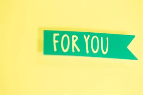 For you greetings message Foto stock