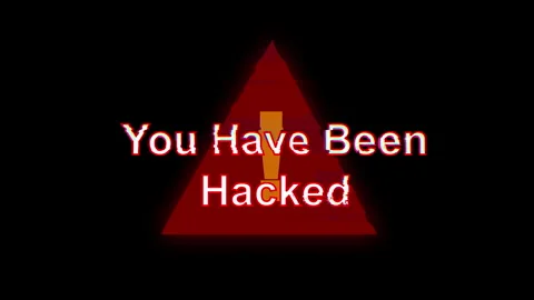 You have been hacked warning message flashing on dark screen Stock Footage 340636446