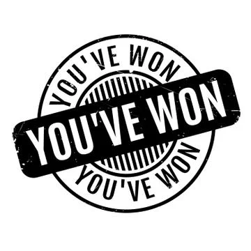 You have Won rubber stamp Stock Illustration