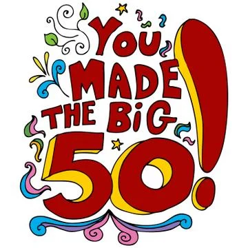 You made the big 50 Stock Illustration
