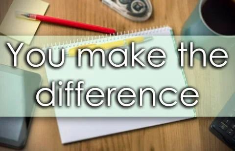 You make the difference -  business concept with text Illustrazione stock