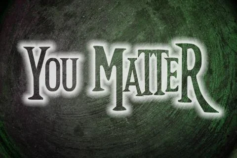 You matter concept Stock Illustration