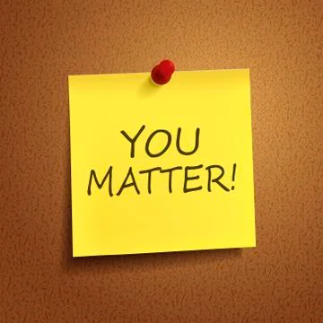 You matter words on post-it Stock Illustration