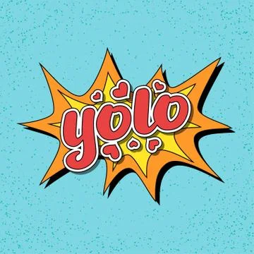 You only live once hand written inspirational lettering vector illustration Stock Illustration