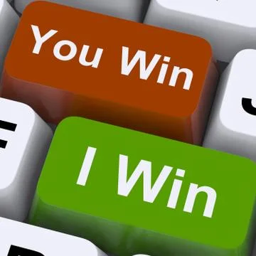 You or i win keys show gambling or victory Stockillustratie