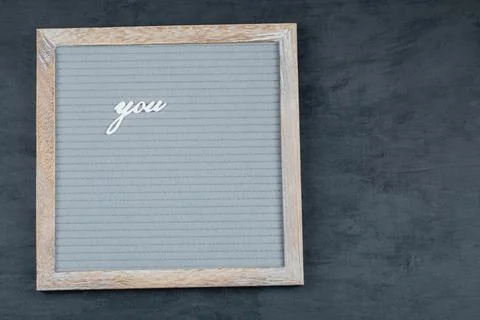 You phrase embedded on grey background Stock Photos