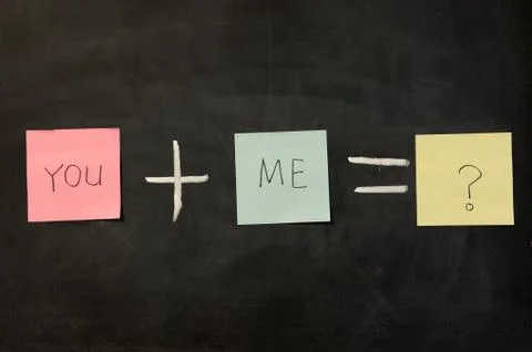 You plus me Stock Photos