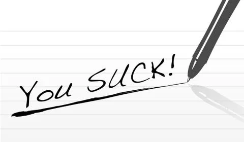 You suck Stock Illustration