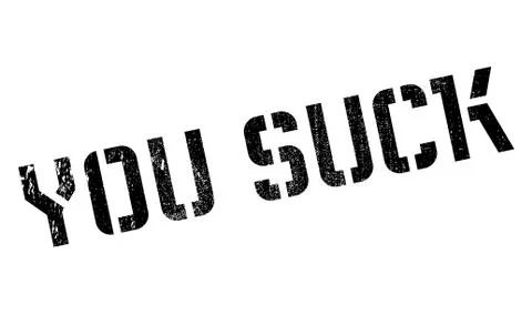 You Suck rubber stamp Stock Illustration