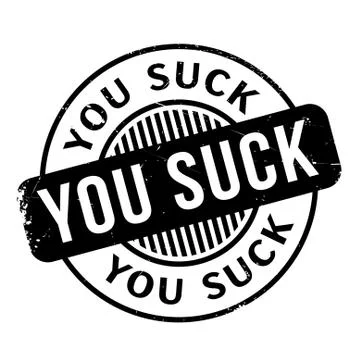 You Suck rubber stamp Stock Illustration