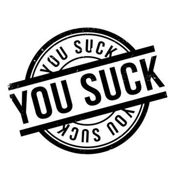 You Suck rubber stamp Stock Illustration