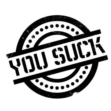 You Suck rubber stamp Stock Illustration