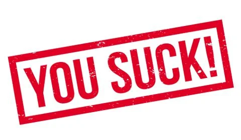 You Suck rubber stamp Stock Illustration