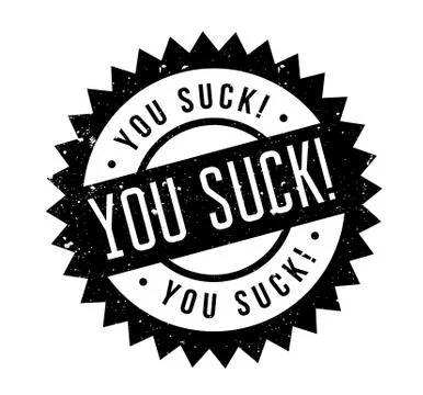 You Suck rubber stamp Stock Illustration