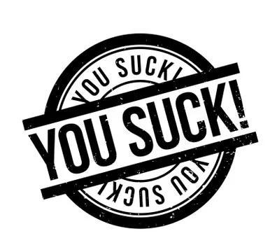 You Suck rubber stamp Stock Illustration