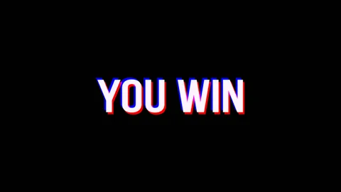 You Win. Animation of Text With Glitch Effect Stock-Footage 117191490