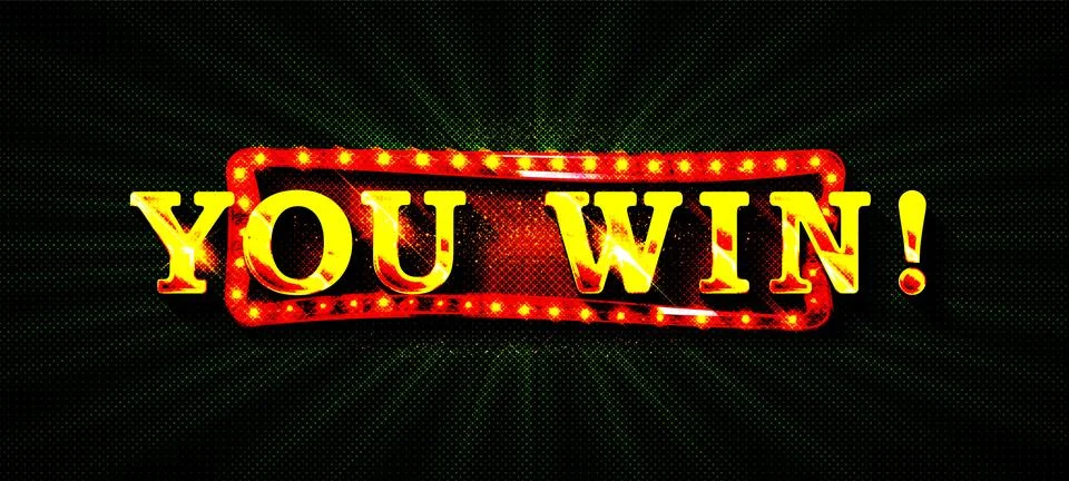 You win banner Stock Illustration