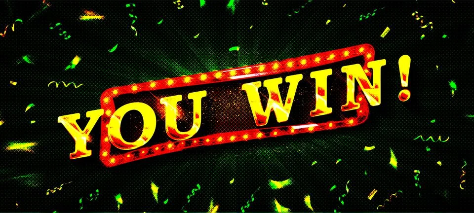 You win banner Stock Illustration