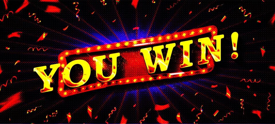 You win banner Stock Illustration