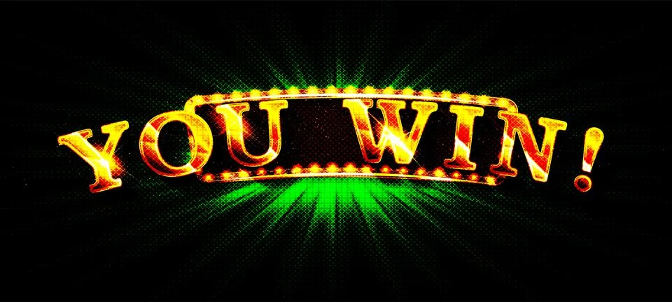 You win banner. Stock Illustration