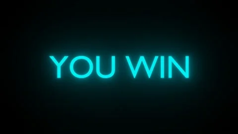 You Win on black background Stock Footage 170067390