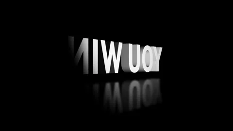 You win celebration first place text 3D shiny silver chrome writing letter Video stock 281180827