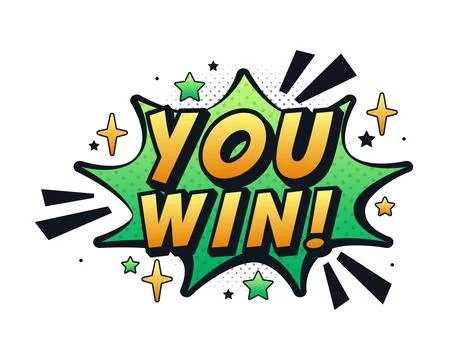 You win comic book style phrase exploding with excitement イラスト素材