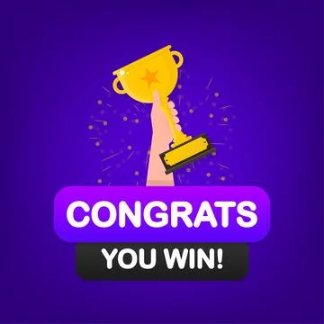 You win concept. Stylish abstract invitation card. Winner concept Иллюстрация