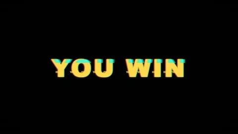 You Win Glitch Text Animation Vídeos de archivo 336563177