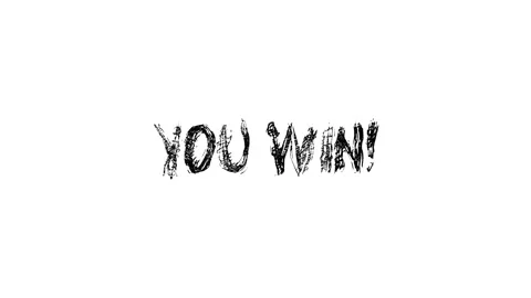 You win hand draw lettering calligraphy. Animation of doodled. Motion graphics. Stock Footage 150767923