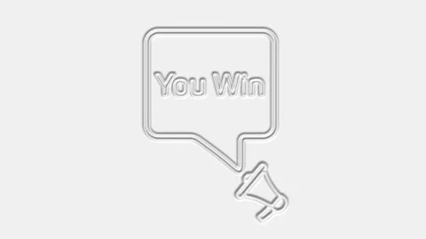 You win. Megaphone with you win text speech bubble banner. Loudspeaker. 4K video Stock Footage 165781020