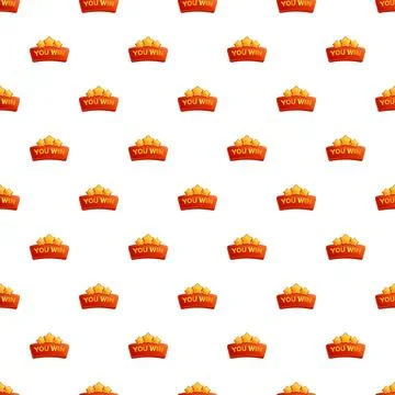You win message with stars seamless pattern イラスト素材