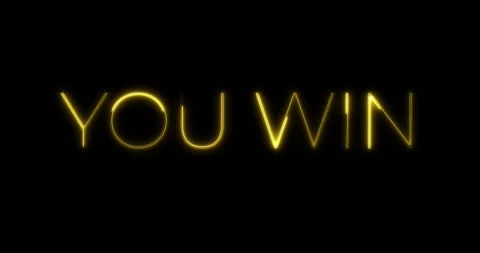 You win neon text animation Stock-Footage 287401507
