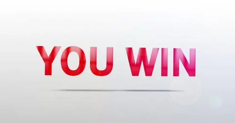 You win. Particle Logo. Text Animation Stock Footage 135859760