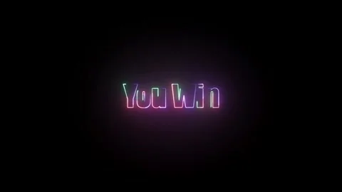 You Win Text Animation – Motivational &amp; Celebration Typography Motion Graphic Stock Footage 324802703
