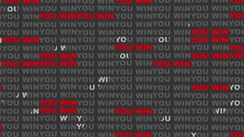 You Win Text Greeting and Wishes card Made from Glitter Particles and Sparklers Stock Footage 144897749