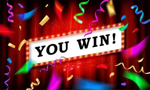 You Win text over color Stock Illustration