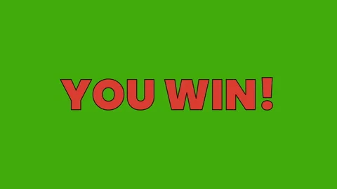 You win title dynamic text animation. Video stock 253565193