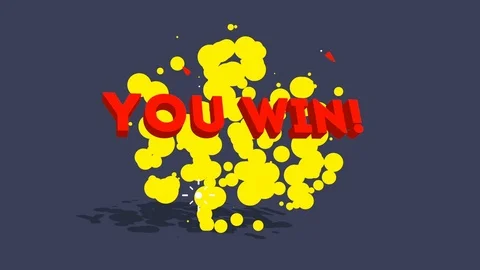 You win Toon Text Video stock 124085309