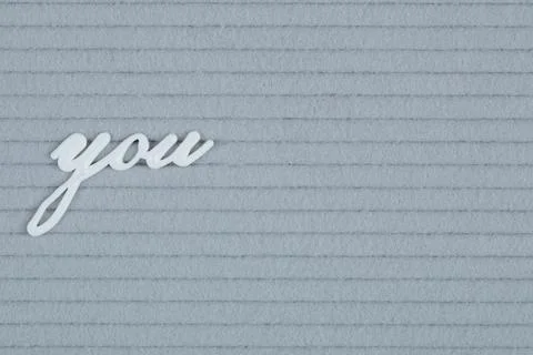 You word embedded on grey background Stock Photos